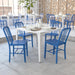 Gael Commercial Grade 2 Pack Blue Metal Indoor-Outdoor Chair