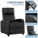 Recliner Chair Single Sofa PU Leather Padded Seat with Massage,Black