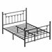 54 In. W Black Full Size Bed Frame, Heavy Duty Metal Platform, Premium Steel Slat with Headboard and Footboard