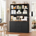 SeventyTwoInch Tall Black Bookcase With PowerOutlet System