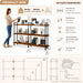Industrial Bookshelf, Pipe Shelf Bookcase, 3 Tier, 60" Rustic Brown | Solid Pine Shelves, 60 Inch Wide, Black Pipe Frame, 70 Lbs per Shelf, Open Bookcase for Books, Plants, Office