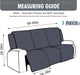 100% Waterproof Recliner Sofa Slipcovers, 3 Pieces Stretch Reclining Couch Covers for 3 Cushion Couch Sofa Pet Friendly Washable Furniture Covers for Dogs, Pets, Kids (Dark Gray, 3 Seater)