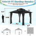 10 Ft. W X 10 Ft. D Hardtop Gazebo Aluminum Double Roof Metal Gazebo with Curtain and Netting