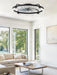 Ceiling Fans with Lights and Remote, 24 Inch Flush Mount Fan Light, 6 Speeds, 3CCT, Dimmable, Low Profile Ceiling Fan, Modern Ceiling Fan with Light for Bedroom and Living Room, Black