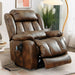 Large Genuine Leather Power Lift Recliner Chairs for Elderly