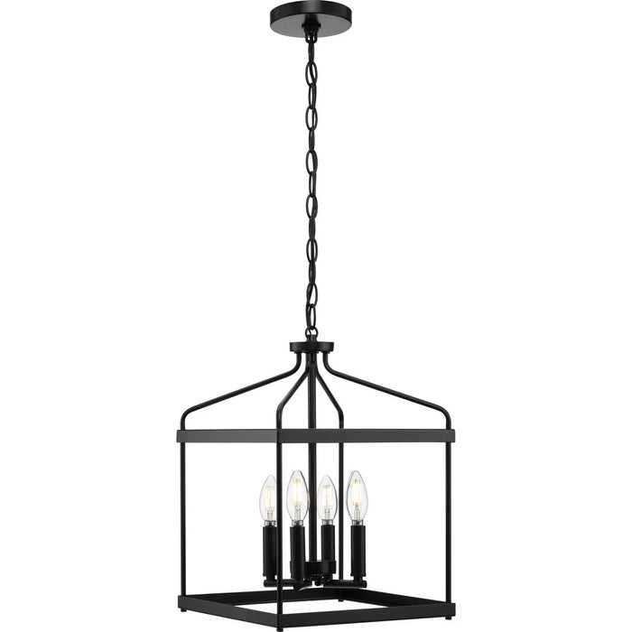 Better Homes and Gardens 12" Craftsman Dimmable 4-Light Black Candlestick Cage Pendant Light