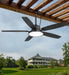 52'' Outdoor Ceiling Fans with Light and Remote,Ip65 Wet Rated Waterproof Ceiling Fan with 6-Speed DC Motor, Farmhouse Gazebo Fan for Porch Patios Pavilion(Black)