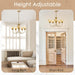 Translucent Amber Glass Five Light Globular Chandelier