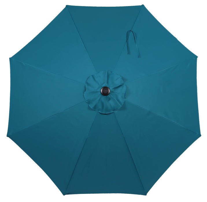 9Ft Teal round Outdoor Tilting Market Patio Umbrella with Crank