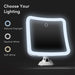 Rechargeable 10X Magnifying Mirror with 3 LED Light Settings, Dimmable Touch Light, Cordless, Locking Suction Mount, Lighted Mirror for Bathroom or Travel, Mira 2 (White)