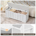 47.2" Storage Chest Extra Large,Storage Trunk with 2 Safety Hinges,Wooden Storage Bench,Shoe Bench,47.2X15.7X19.1 Inch,Easy Assembly,Storage Bench for Bedroom,Living Room,Entryway(White).