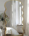 Wavy Full Length Mirror with Stand, 76” X 34" Floor Mirror, Aluminum Alloy Frame Wall Mounted Leaning Standing, Full Body Mirror for Bedroom Living Room Entryway,Gold