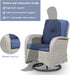 Patio Wicker Chairs Swivel Rocker - Outdoor Swivel Rocking Chairs Set of 2 with Rattan Side Table,3 Piece Patio Swivel Glider Chair Furniture Sets for Patio Porch Pool Light Beige/Blue