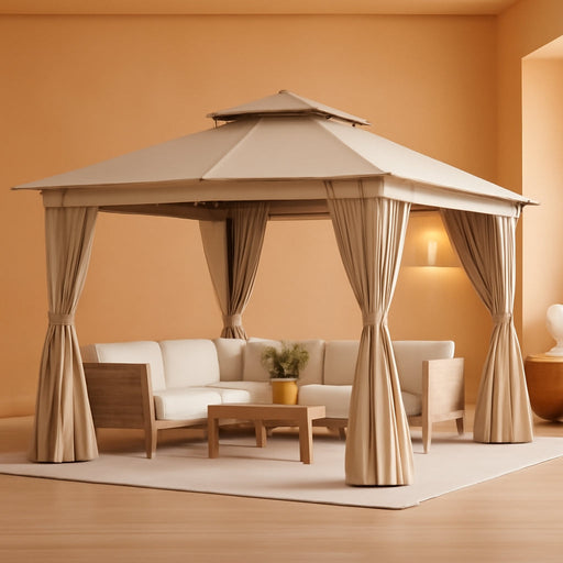 10x13 Ft Outdoor Gazebo With Mosquito Netting