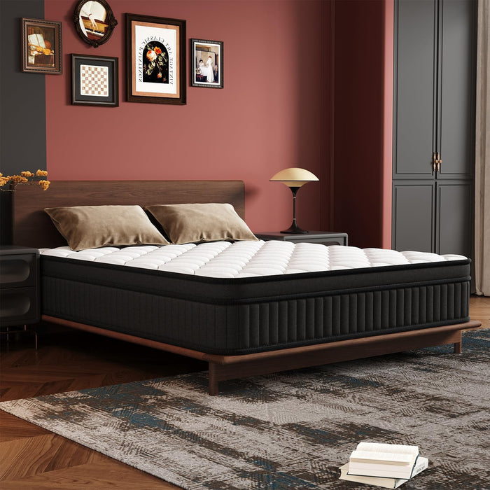 Queen Mattress, 12 Inch Hybrid Queen Size Mattress in a Box
