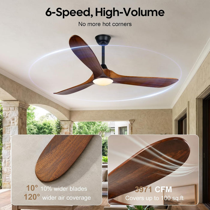 36" Small Ceiling Fan with Light and Remote, Modern Farmhouse Style