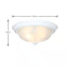 15 In. 3-Light White Dome Flush Mount with White Glass Shade