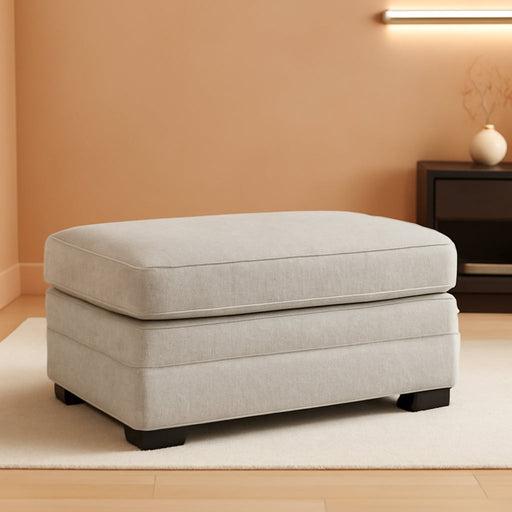 Eastonbridge Casual Upholstered Rectangular Ottoman, Light Gray