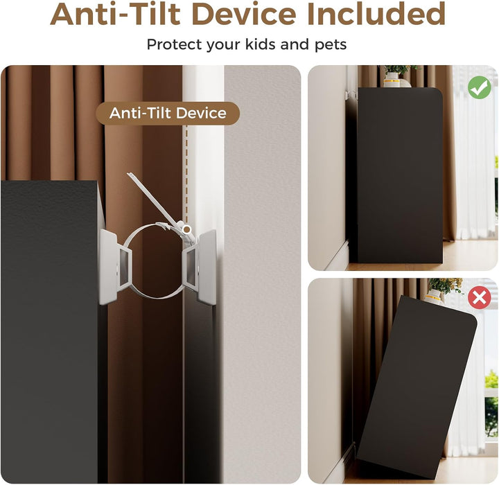 Black Dresser, 6 Drawer Dresser for Bedroom, Dresser for Closet