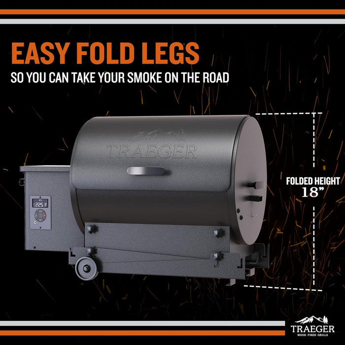 Grills TFB30KLF Tailgater 20 Portable Electric Wood Pellet Grill and Smoker – Foldable Legs, 6-In-1 Versatility, 300 Sq. In. Cooking Space for Tailgating, Camping, and Outdoor BBQ