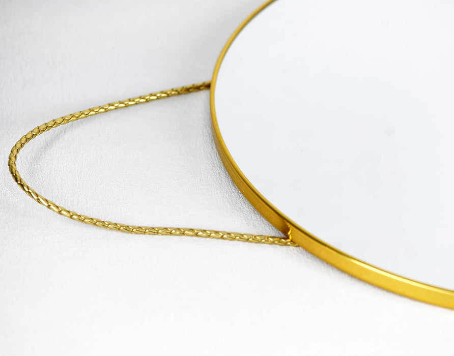 11.8-Inch Small round Wall Mirror, Gold Bathroom Mirror