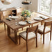 Solid Pine Farmhouse Dining Table WalnutFinish 48Inch