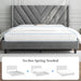Queen Bed Frame Upholstered Platform Bed with Wing Side/Wooden Slat Support/Tufted Headboard with Wing Side/Mattress Foundation/No Box Spring Needed,Light Gray Queen Bed