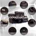 Power Loveseat Recliner Sofa, Home Theater Seating with Console, PU Leather Reclining Sofa with 4 Colors LED Lights, AC Outlets, USB-A/C Ports and Cup Holders(Brown, 2-Seater) | Electric Control, Bluetooth Speaker, Vibration Massage, Waist Heating, 4 Colors LED Strips, Charging Interface