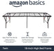 Foldable Metal Platform Bed Frame, Noise-Free Mattress Foundation with Tool-Free Assembly, 18 Inches High, Sturdy Steel Frame, No Box Spring Needed, Twin Size, Black