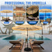 8Ft Tiki Hula Thatched Patio Beach Umbrella Hawaiian Style for Outdoor | Zinc Alloy Push Button Tilt,Upf 50+,Strong Wind Resistance,8 Steel Rib,45°Of Tilt,Environmentally Artifcial Straw,Easy Set UP