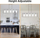 Brushed Nickel Five Light Linear Pendant Luminaire