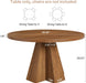 Tribesigns 47-Inch round Dining Table, round Kitchen Table with Sturdy Base, Kitchen, Dining Room, Living Room, Walnut Brown (Only Table)