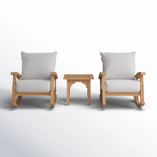 Summerton Teak 2 - Person Patio Conversation Sets with Cushions