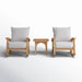 Summerton Teak 2 - Person Patio Conversation Sets with Cushions