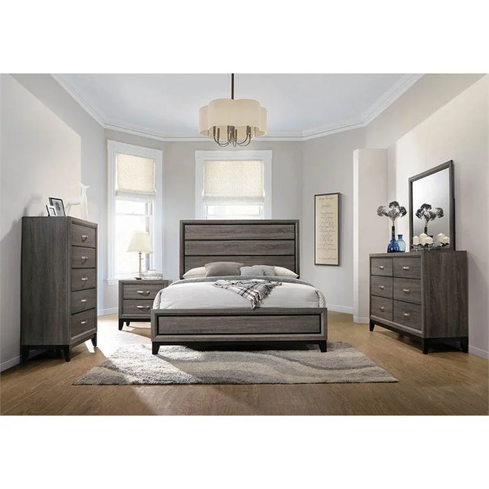 Watson Bedroom Set Grey Oak and Black