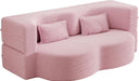 Powder Pink UltraComfort Contemporary Foldable Sleeper Sofa