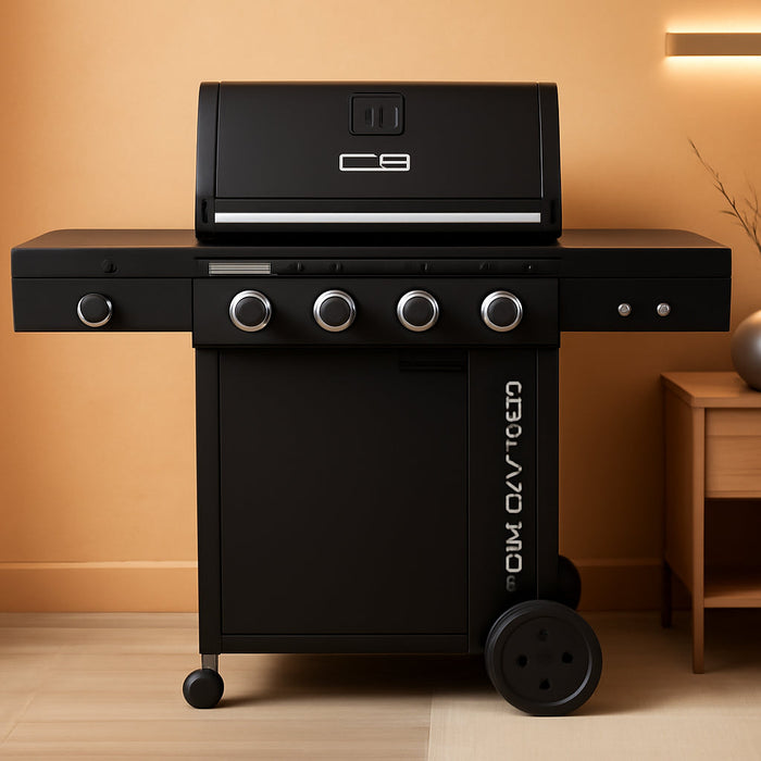 Performance Series 4-Burner Gas Grill Cabinet with Side Burner, Black - 463253925