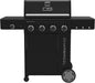 Performance Series 4-Burner Gas Grill Cabinet with Side Burner, Black - 463253925