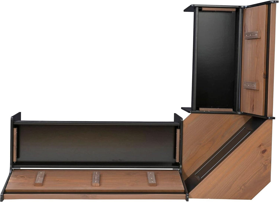 Black and Pecan Breakfast Dining Set Ardmore Nook