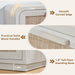 Rattan 6 Drawer Dresser for Bedroom, Grey White