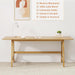 Solid Wood Writing Table - 60" W Minimalist PC Computer Desk, Oak