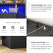 Black Dresser for Bedroom with Column Design & Charging Station, Led 5 Drawers Tall Dresser for Bedroom,Black