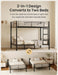 Black FullOverFull Metal BunkBed DetachableRails HeavyDuty