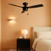 52 Inch Outdoor or Indoor Ceiling Fan No Light - Black Ceiling Fan without Light, for Patio, Porch, Garage, or Living Room, Standard Mount, 3 Blades, Pull Chain - Cassius 59264, Matte Black