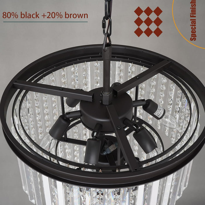 Crystal Chandelier Lighting Oil Rubbed Bronze Ceiling