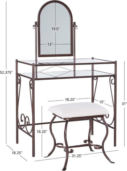 Clarisse Metal Vanity Set (58950MTL-01-KD-U)