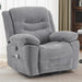 Grey Swivel Recliner with Massage & Heat