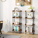 Vintage Rustic Four Tier Wooden Bookshelf SturdyFrame