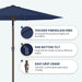 Patiokingdom 11FT Patio Umbrella,Outdoor Market Table Umbrella with Push Button Tilt and Crank,8 Sturdy Fiberglass Ribs,Uv Protection for Pool,Backyard,Garden,Deck