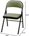 4 Pack Padded Folding Chairs, Cushioned Zuni Fabric Foldable Chair, Black Lace